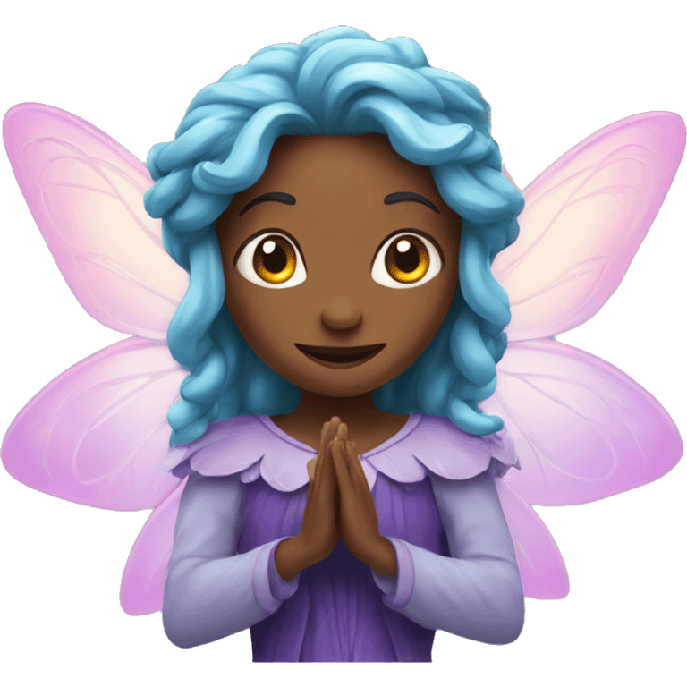 Fairy with magic emoji