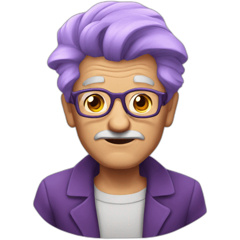 ultra ego grandpa with purple hair emoji