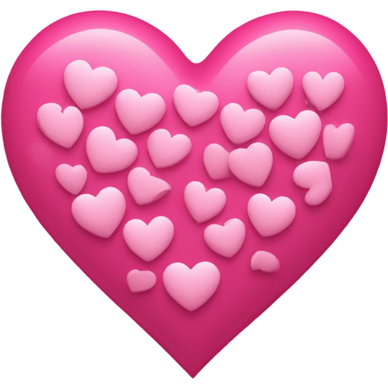 Pink heart with a bunch of pink hearts surrounding it  emoji