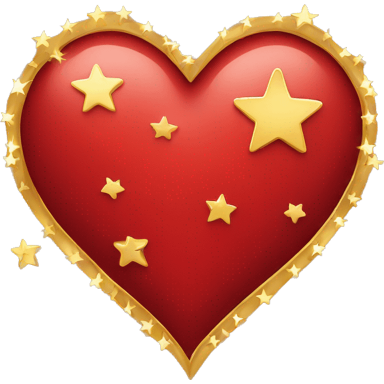 Red heart with gold stars emoji