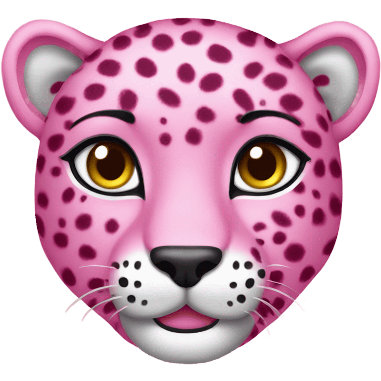 Pink glamour cheetah emoji