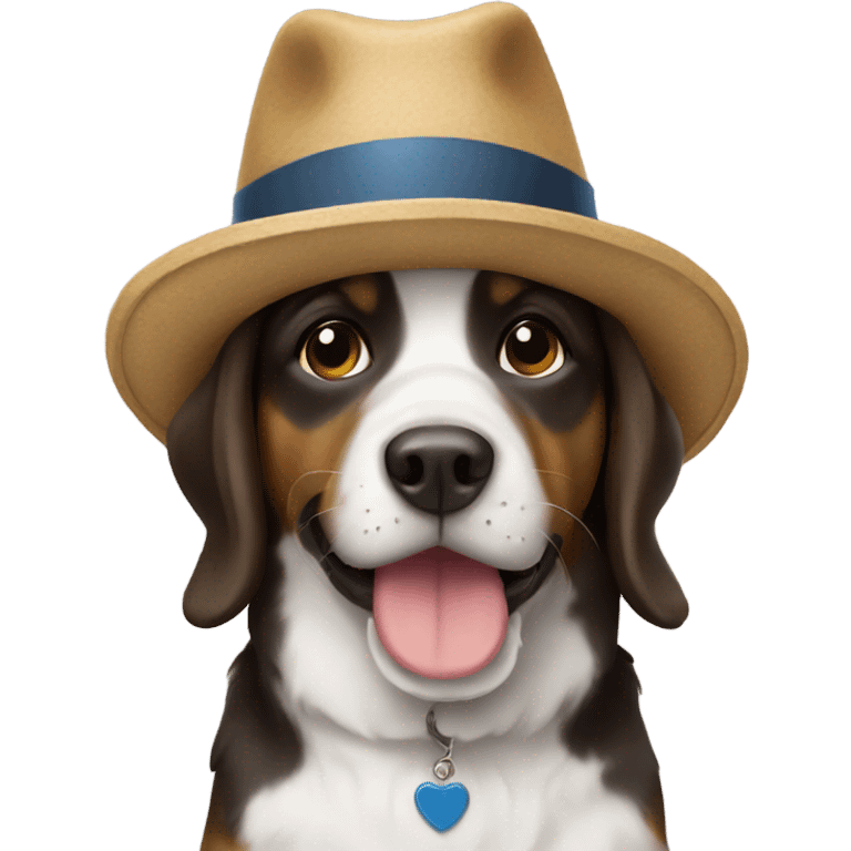 dog with hat emoji