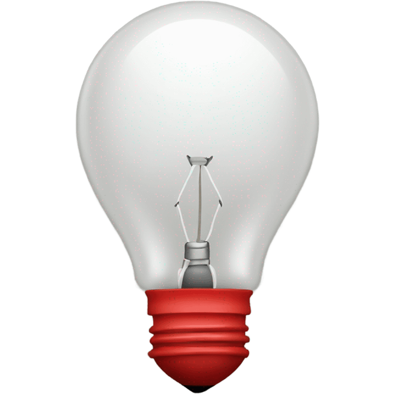 A red bulb nervous emoji