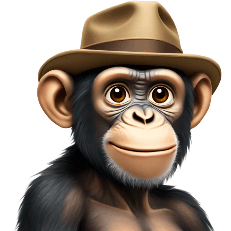 Chimp with hat emoji