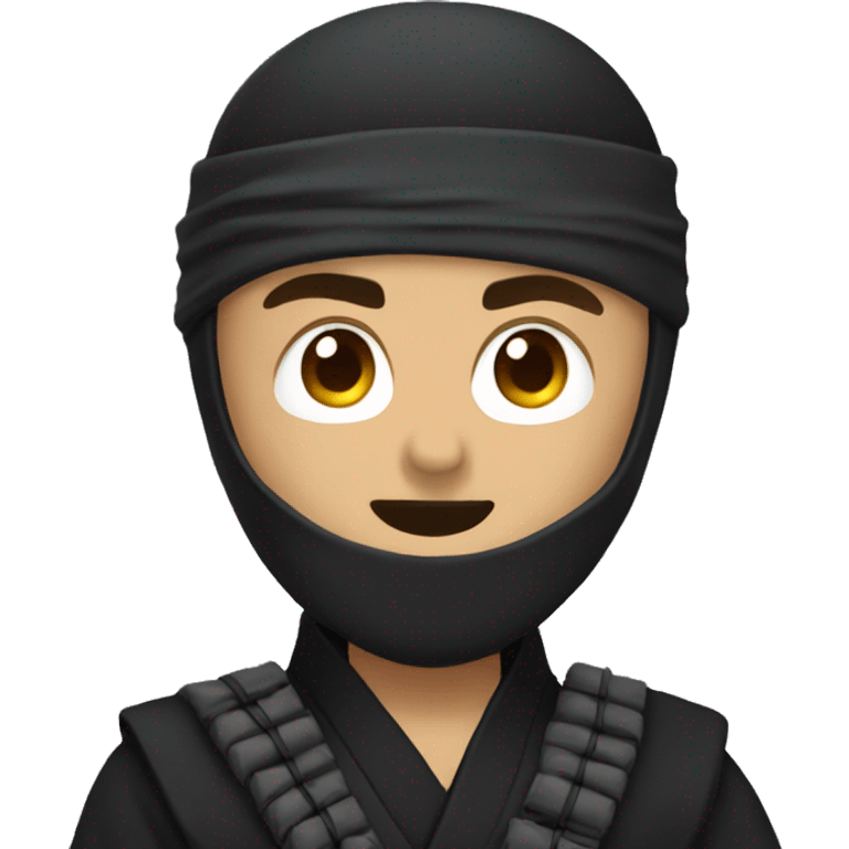 Ninja misterioso, noite emoji