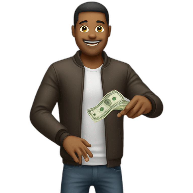 man throwing money up emoji