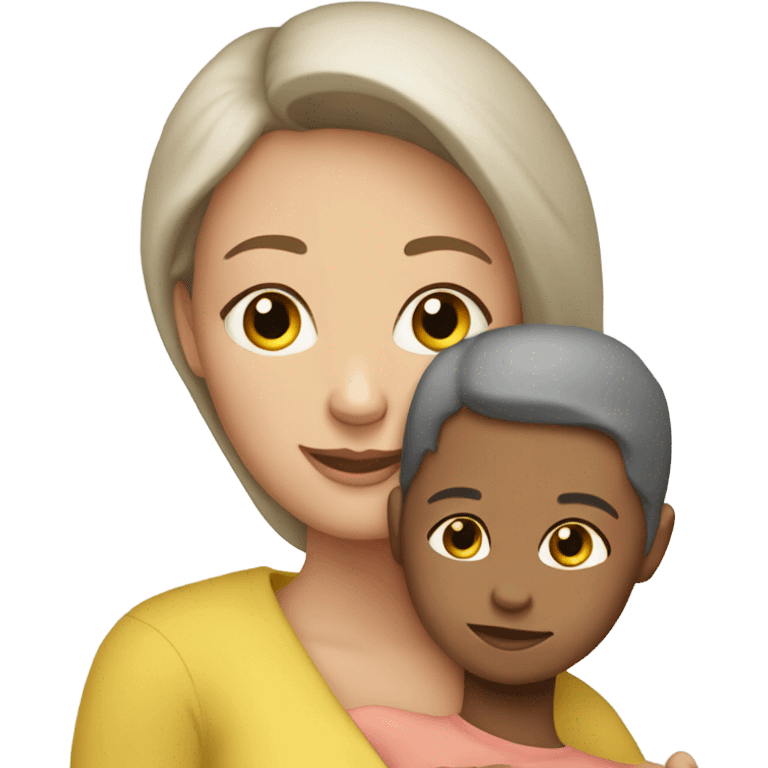 white skin mother with child emoji