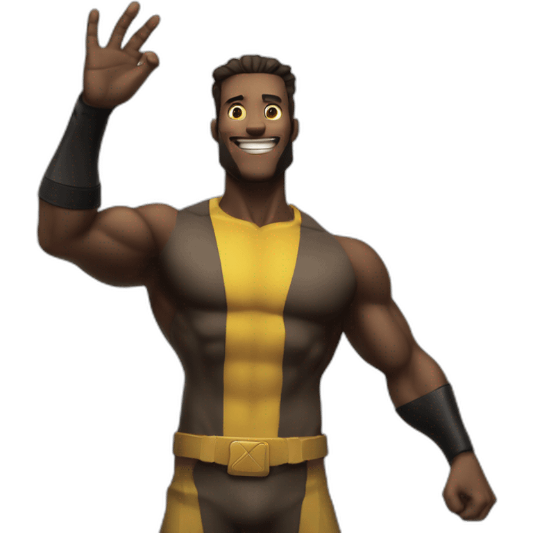 X men raising his hand emoji