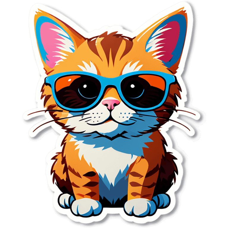 Cat with sunglasses emoji