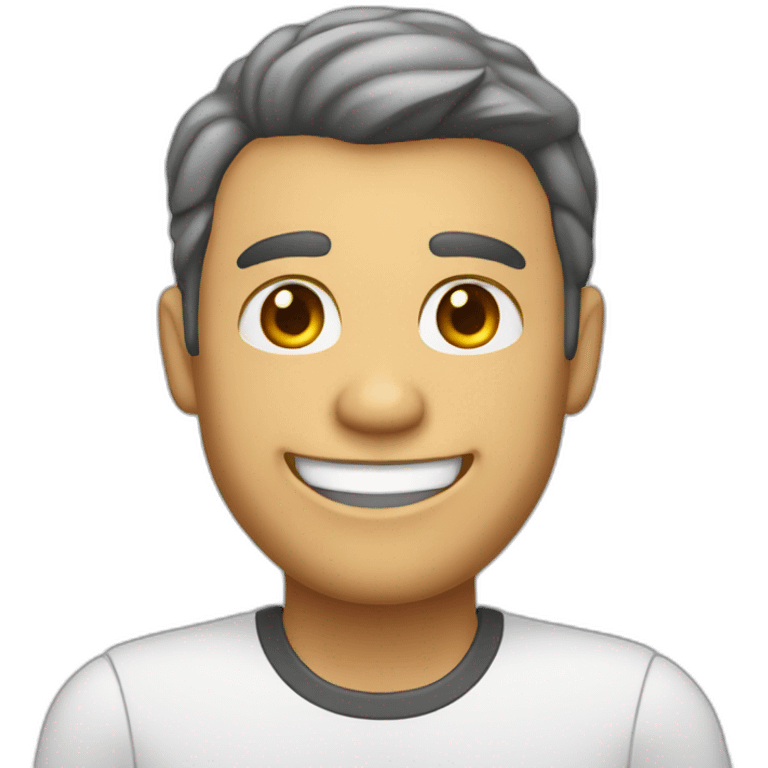 persona de negocios de piel blanca sonriendo emoji