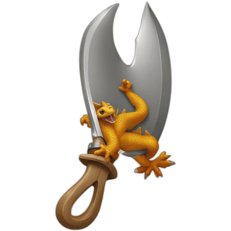 Couteau au manche de dragon emoji