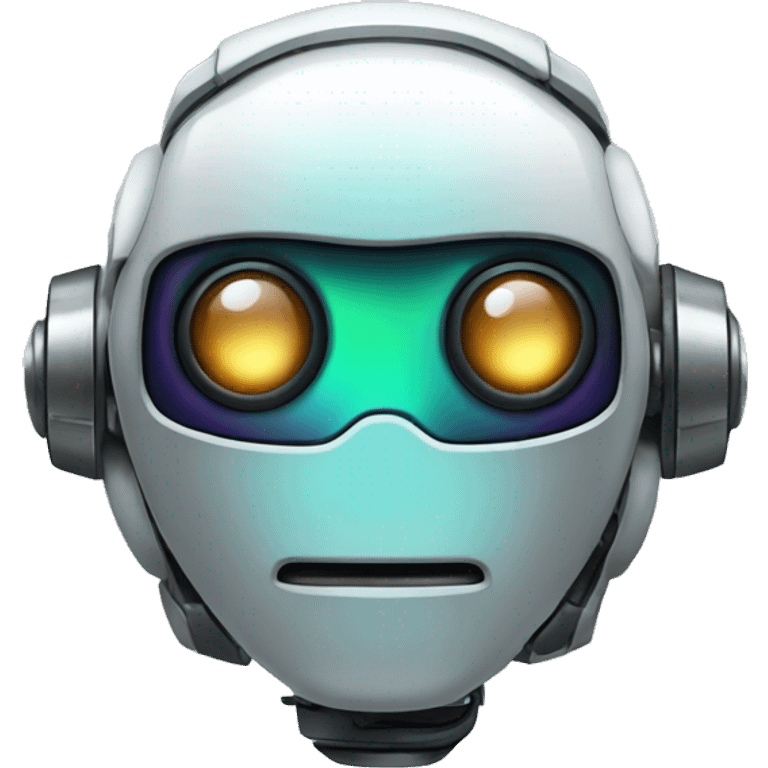 robot with iridescent eyes emoji