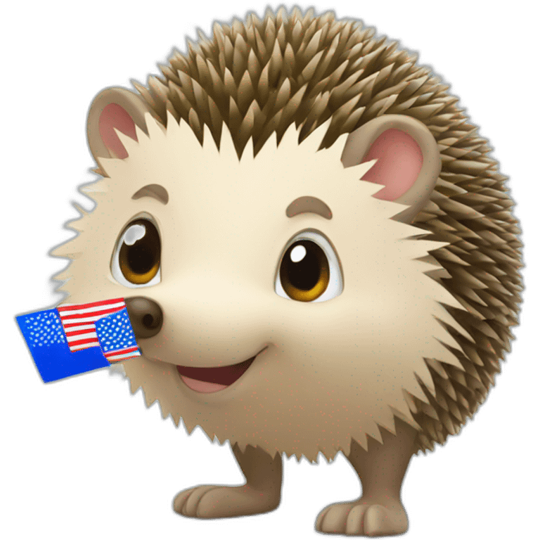 a hedgehog going to vote emoji