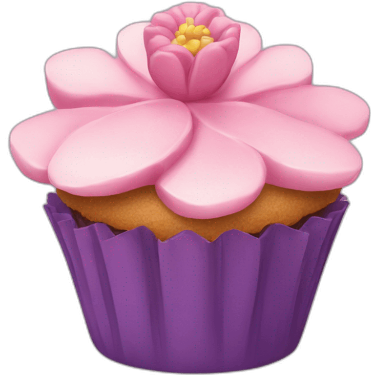 blossom cupcake emoji