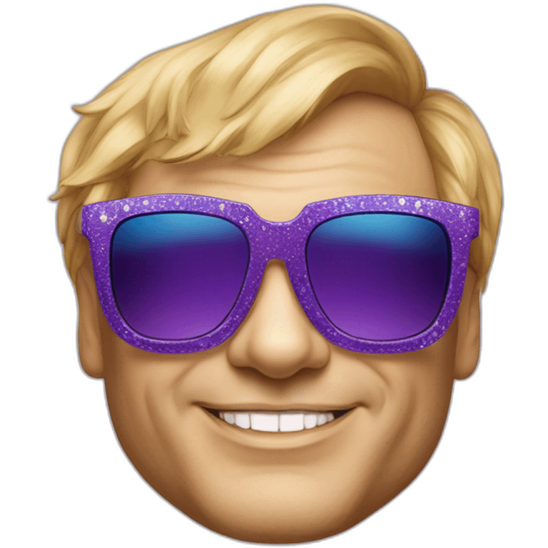 elton john in oversized square funky sunglasses for mardi gras emoji