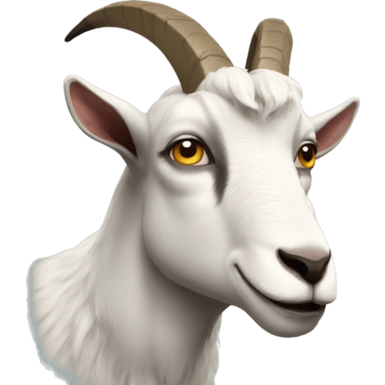 a really mean looking goat emoji