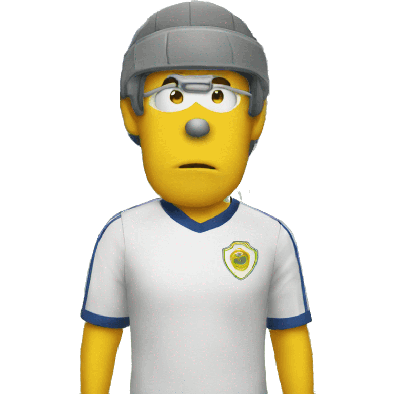 Homer at kick off soccer emoji