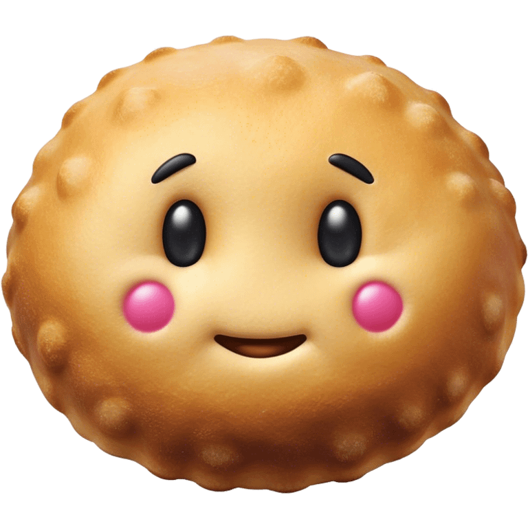 Cinematic Realistic Bu√±uelo Dessert Emoji, showcasing a fluffy, deep-fried dough ball dusted with sugar rendered with lifelike textures and warm, festive lighting. emoji