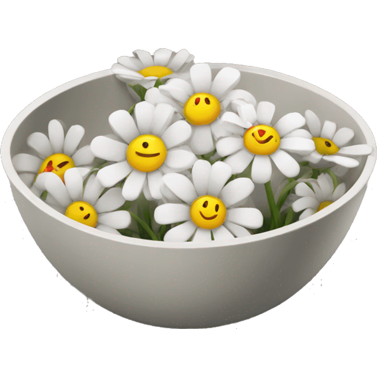 Flowers in a grating bowl emoji