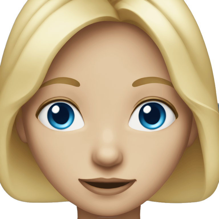 Blond girl, blue eyes emoji