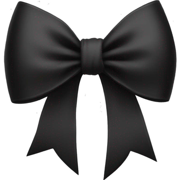 Black coquette bow with only back in it and no other colour  emoji