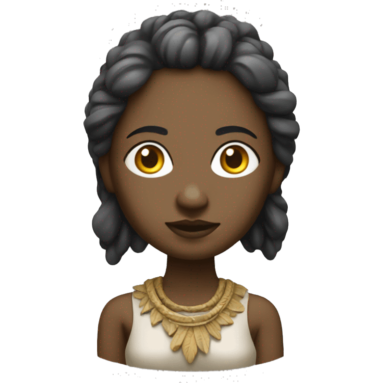 wide native female figure statue emoji