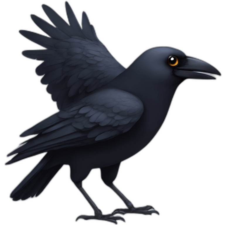 cute crow emoji