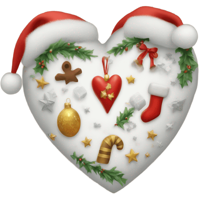 Detailed Christmas heart  emoji