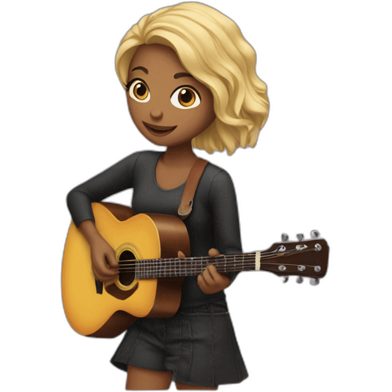 girl with guitar emoji