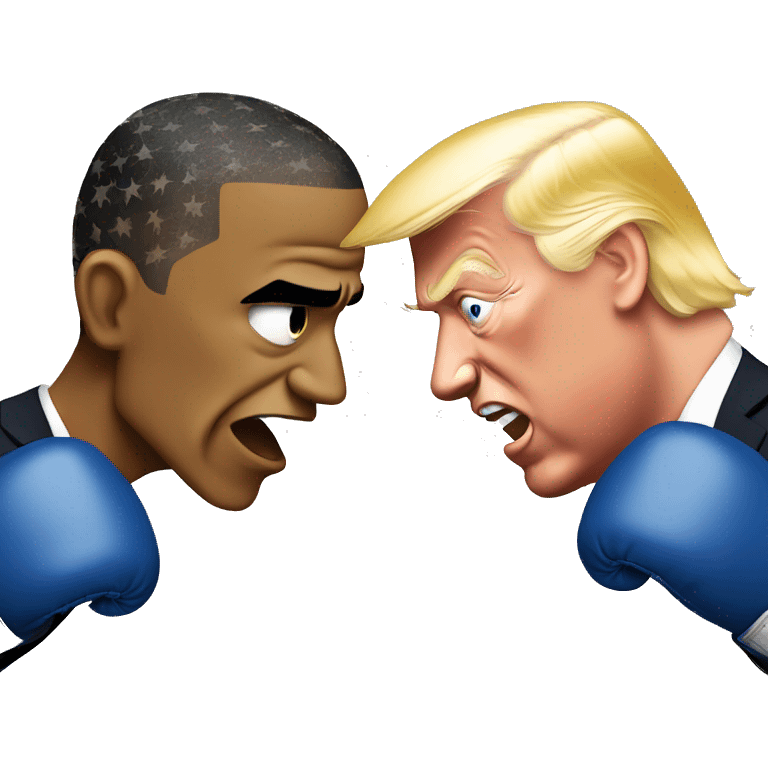 obama vs trump boxing match emoji