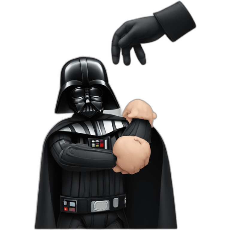 Darth vader whit the hand stangle a man emoji