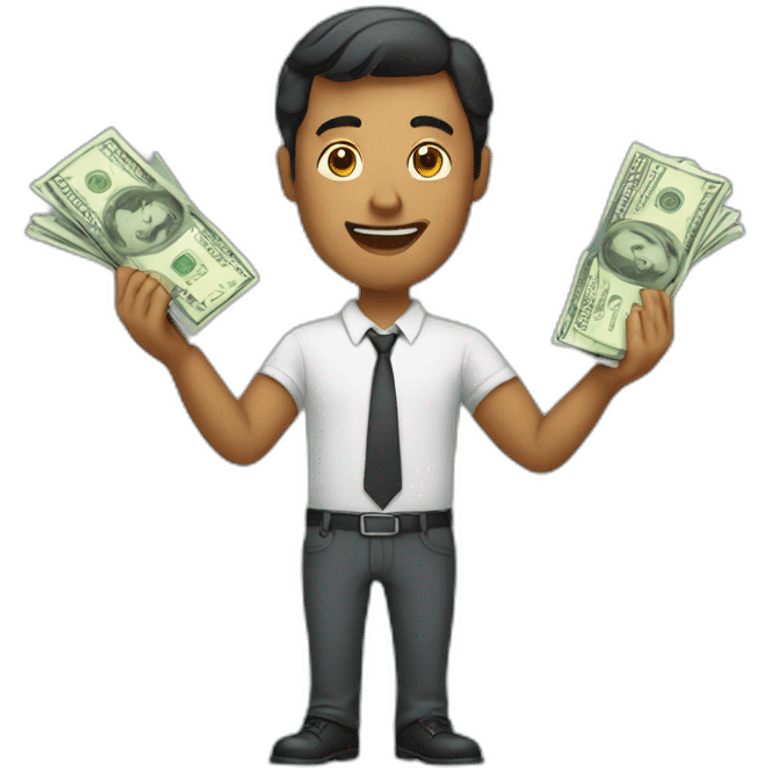 man holding cash  emoji