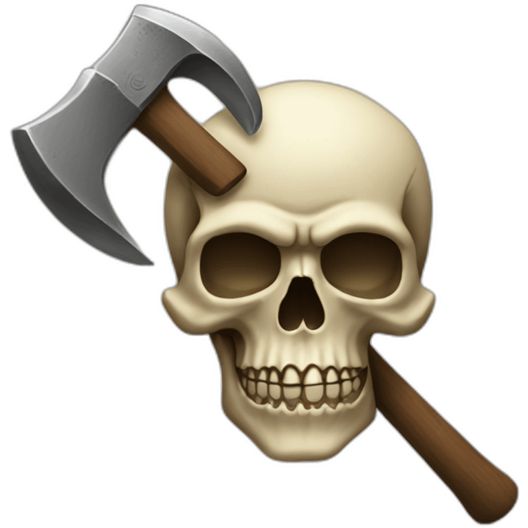 skull holding a hammer emoji