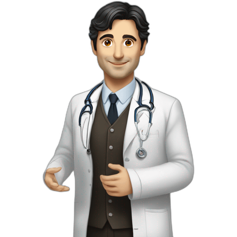 Andrea Montella blessing with doctor dress emoji