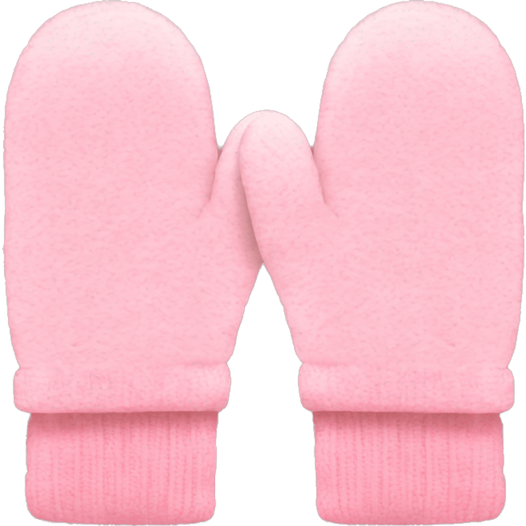 pair of baby light pink mittens emoji