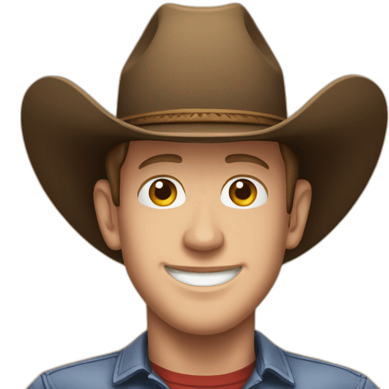 Zuckerberg wearing cowboy hat emoji