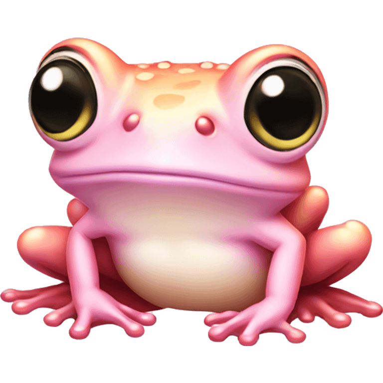 Light pink Fairy frog with gradient wings emoji