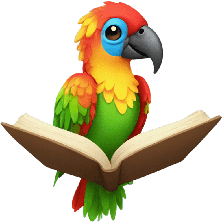 Parrot reading boom emoji