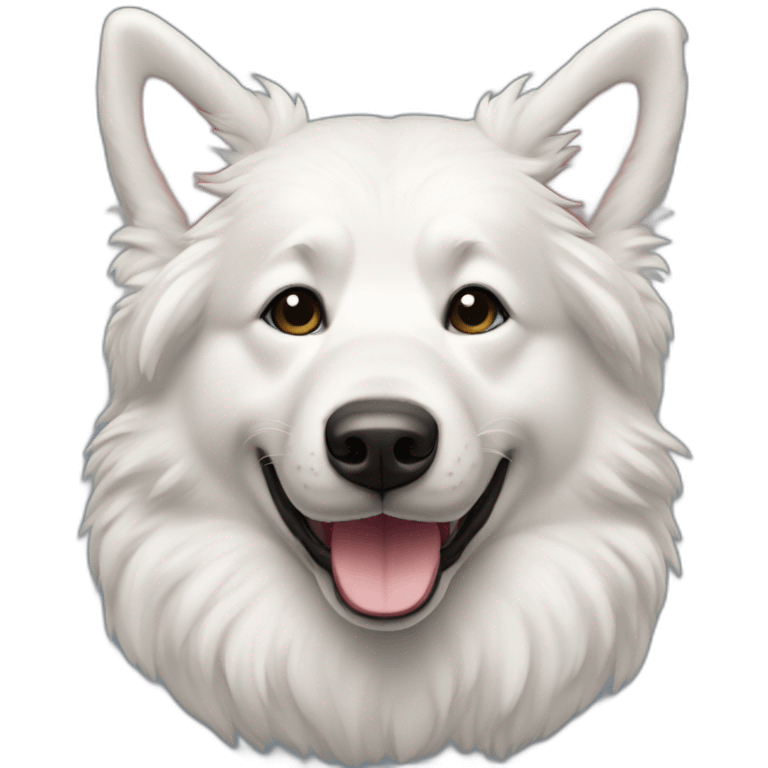 berger blanc suisse souriant  emoji