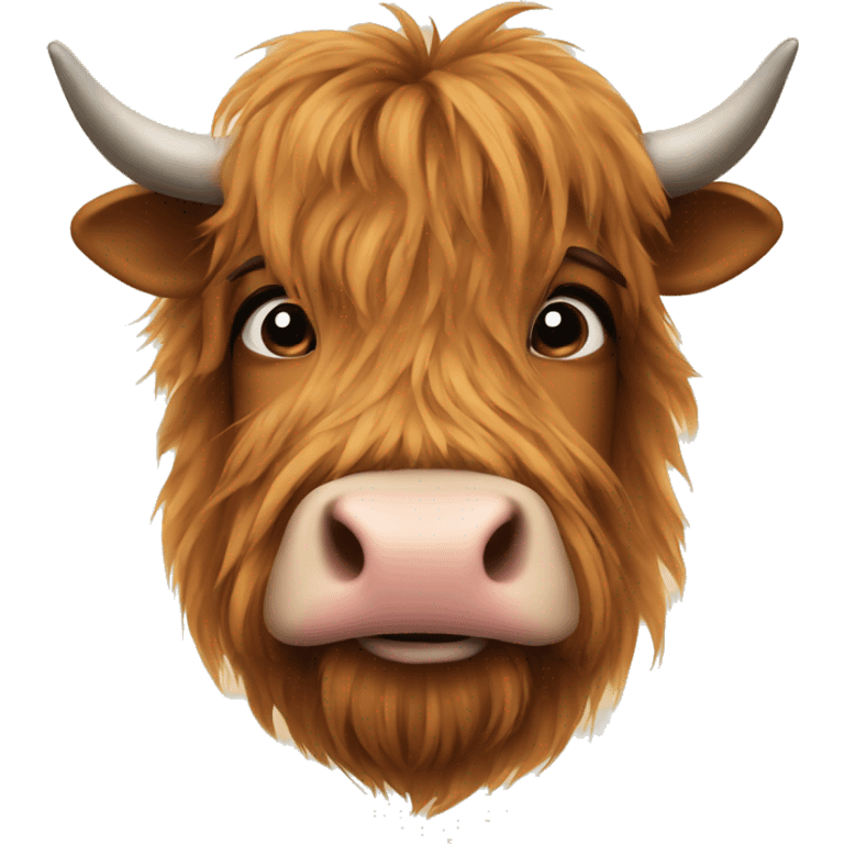 highland cow with mustache emoji