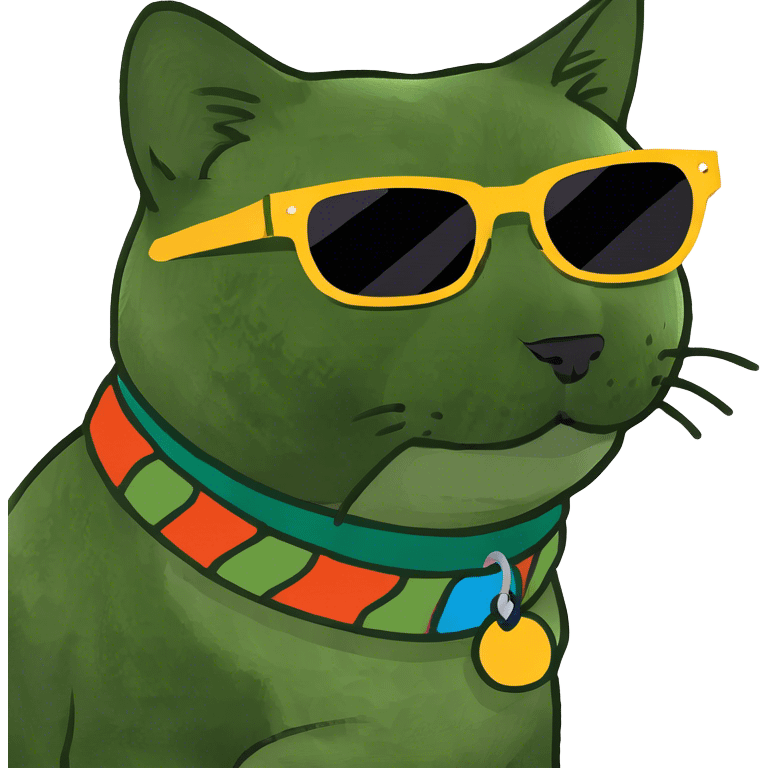 Cat with sunglasses emoji