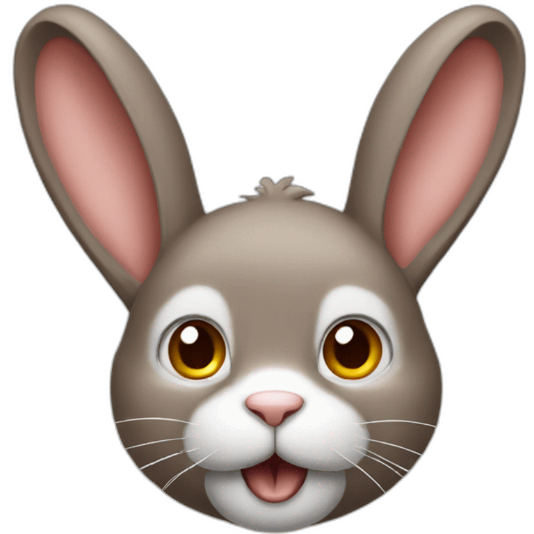 Rabbit with huge ears emoji