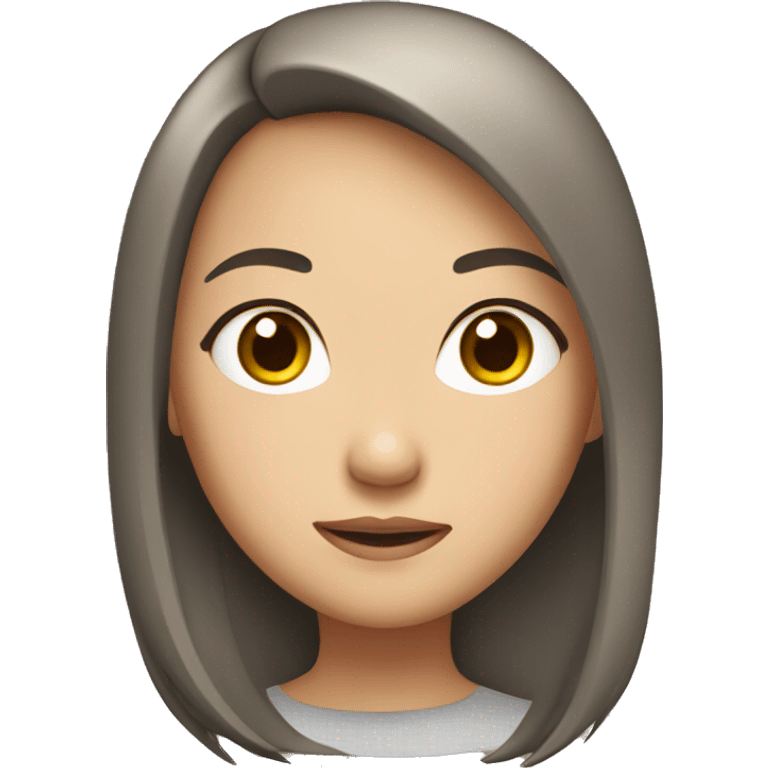 Poster of an Asian girl with straight brown hair named Lucy  emoji