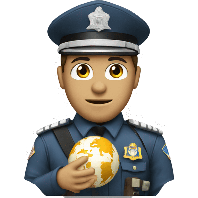 Trooper with globe emoji