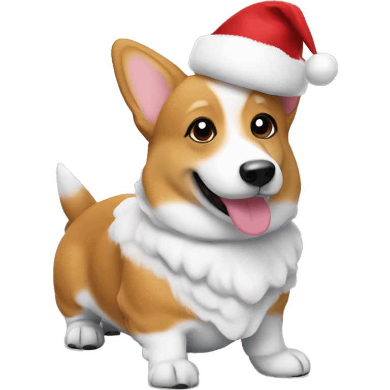 Christmas corgi emoji