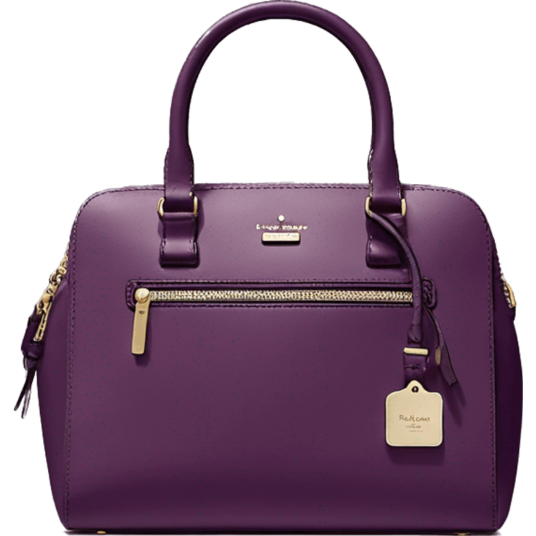 Realistic plum color kate spade satchel purse.  emoji