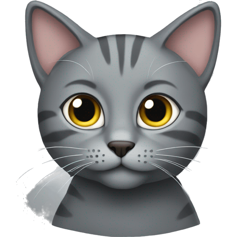 Grey cat emoji