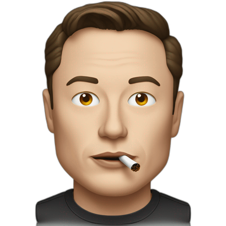 smoking elon musk emoji