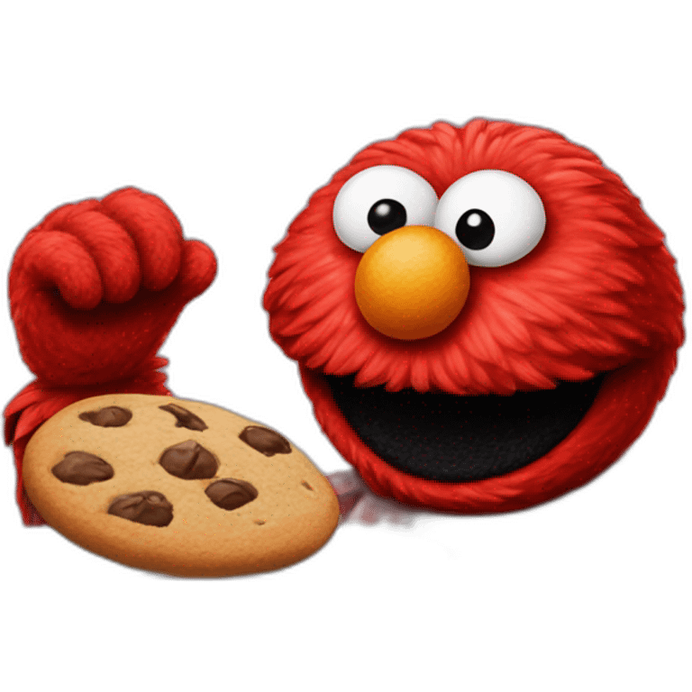 Elmo Eating A Cookie emoji