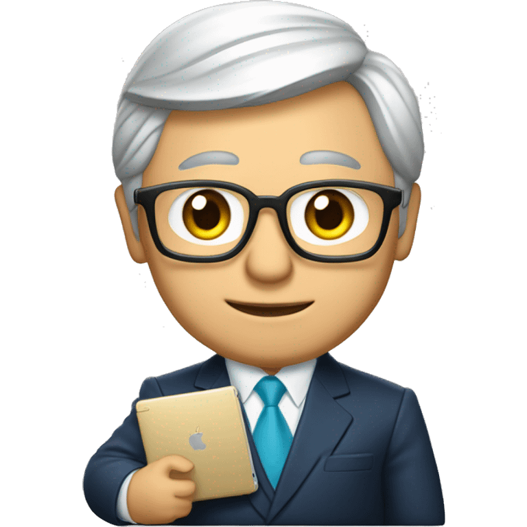 President of Kazakhstan Tokayev holds a MacBook emoji